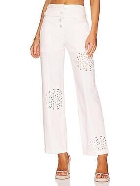 TULAROSA VALENTINA EMBROIDERED TROUSERS